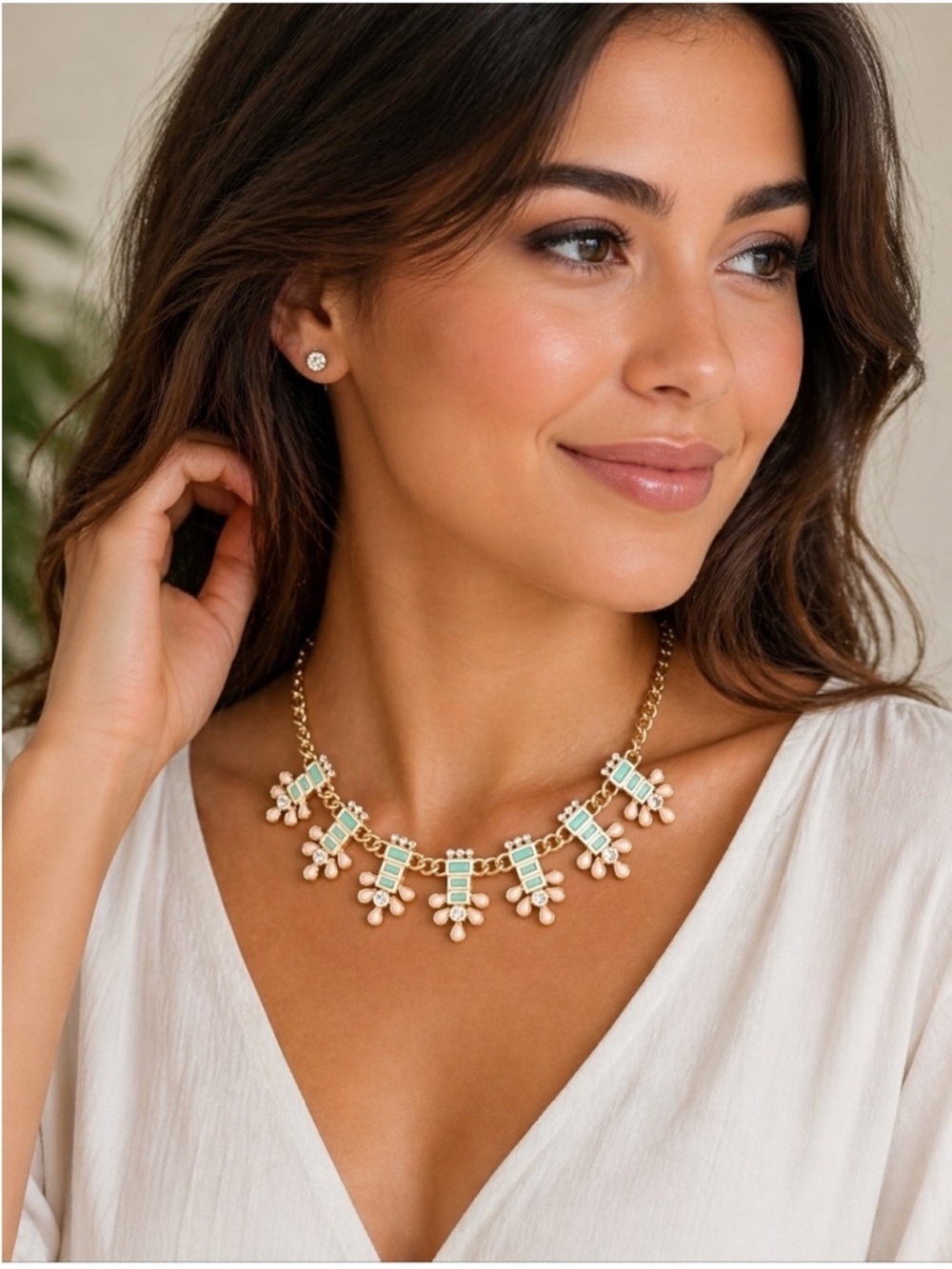 Plunder Aqua Statement Necklace